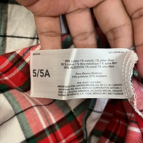 Carter’s Kid girls Holiday Christmas top leggings set size 5/5A - Picture 7 of 13